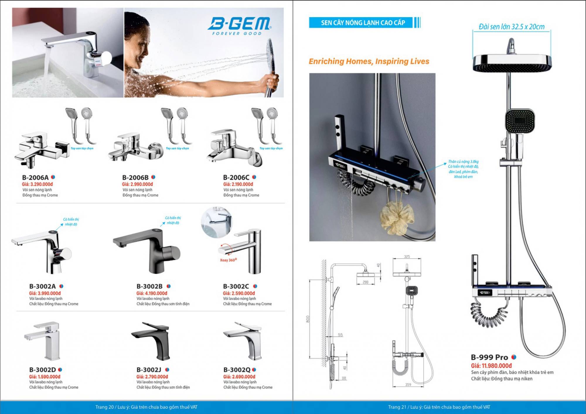 Thiết bị vệ sinh BGEM Catalogue và Bảng giá mới nhất /Page 11